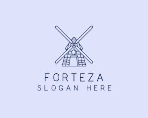 Farm Windmill Barn logo design