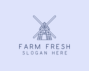 Farm Windmill Barn logo design