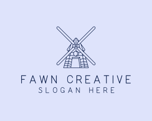 Farm Windmill Barn logo design