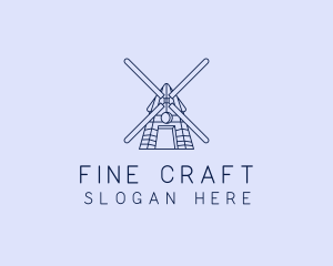 Farm Windmill Barn logo design