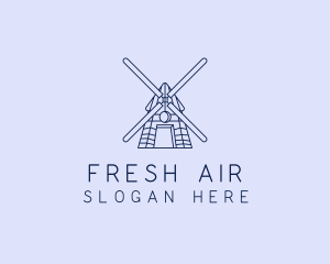 Farm Windmill Barn logo design