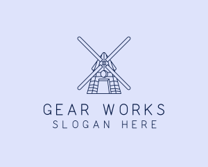 Farm Windmill Barn logo design