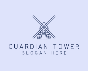 Farm Windmill Barn logo design