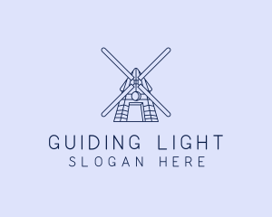 Farm Windmill Barn logo design