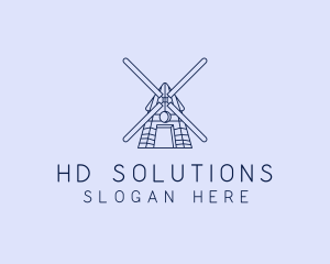 Farm Windmill Barn logo design