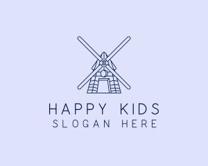 Farm Windmill Barn logo design