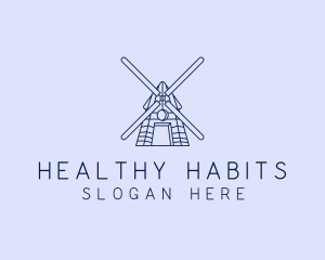 Farm Windmill Barn logo design