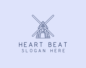 Farm Windmill Barn logo design