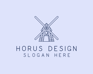 Farm Windmill Barn logo design