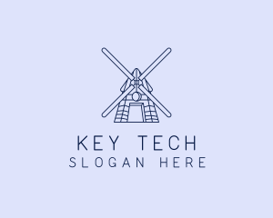 Farm Windmill Barn logo design