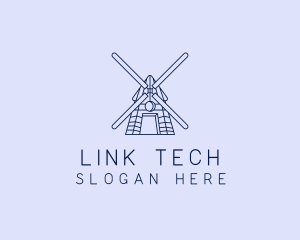 Farm Windmill Barn logo design