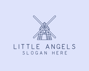 Farm Windmill Barn logo design