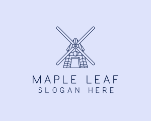 Farm Windmill Barn logo design