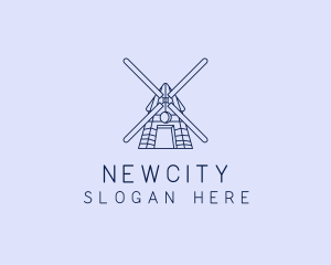 Farm Windmill Barn logo design