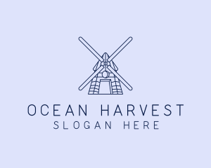 Farm Windmill Barn logo design