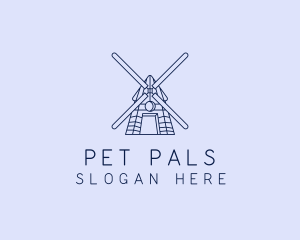 Farm Windmill Barn logo design