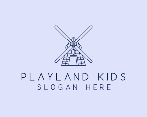 Farm Windmill Barn logo design