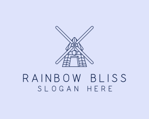 Farm Windmill Barn logo design