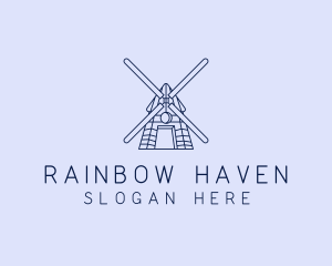 Farm Windmill Barn logo design