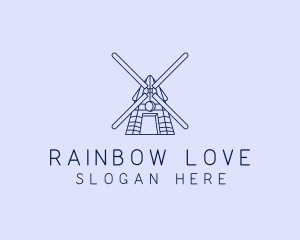 Farm Windmill Barn logo design