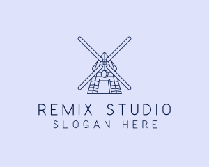 Farm Windmill Barn logo design