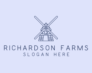 Farm Windmill Barn logo design