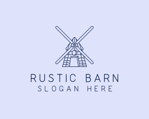 Farm Windmill Barn logo design