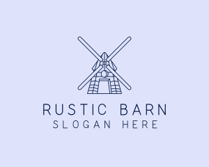 Barn - Farm Windmill Barn logo design