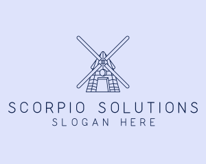 Farm Windmill Barn logo design