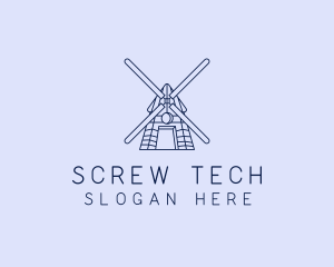 Farm Windmill Barn logo design