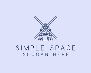 Minimalism - Farm Windmill Barn logo design