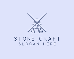 Farm Windmill Barn logo design