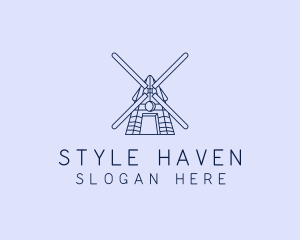 Farm Windmill Barn logo design