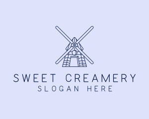 Farm Windmill Barn logo design