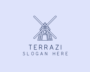 Farm Windmill Barn logo design