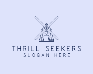 Farm Windmill Barn logo design