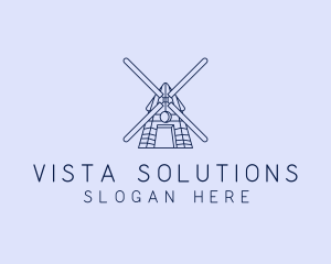 Farm Windmill Barn logo design