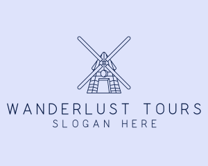 Farm Windmill Barn logo design