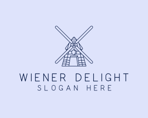 Farm Windmill Barn logo design