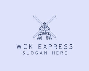 Farm Windmill Barn logo design