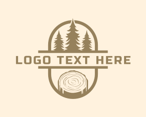Log - Woods Lumberjack Log logo design