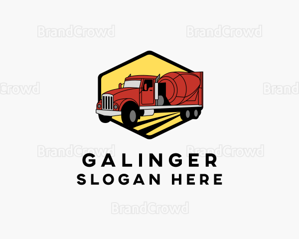 Cement Mixer Truck Logo