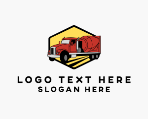 Truck - Cement Mixer Truck logo design