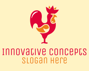 Red Chicken Rooster Logo