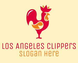 Red Chicken Rooster logo design