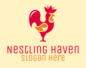 Hatchery - Red Chicken Rooster logo design
