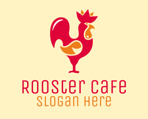 Red Chicken Rooster logo design