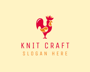 Red Chicken Rooster logo design