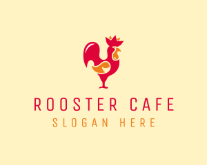 Red Chicken Rooster logo design