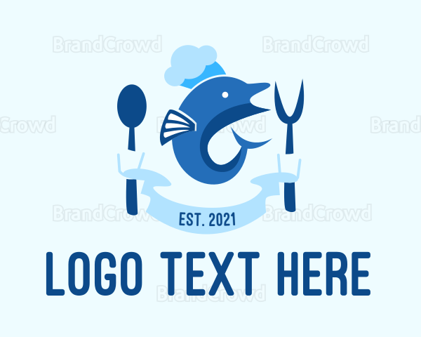 Nautical Dolphin Chef Logo